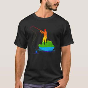Camiseta Lgbt Lgbtq Gay Lesbian Orgullo Pescando Bandera Lg