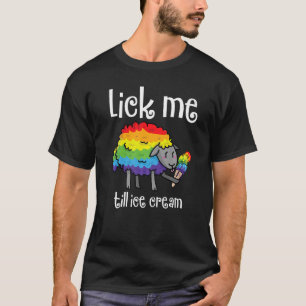 Camiseta LGBT Lick Me Till Ice Cream Sheep Cream LGBT