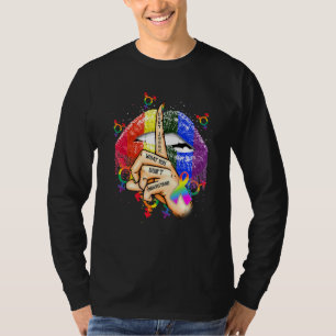 Camiseta Lgbt Lips Rainbow no juzgues lo que no estás bajo