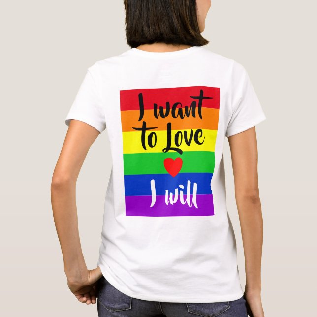 Camiseta #LGBT #love #primo #gay #lesbian #libertad #desfil (Reverso)