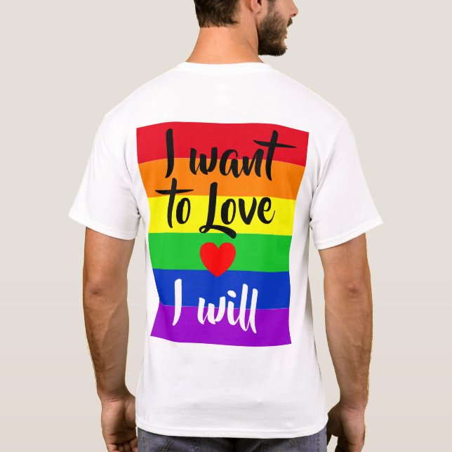 Camiseta #LGBT #love #primo #gay #lesbian #libertad #desfil (Reverso)