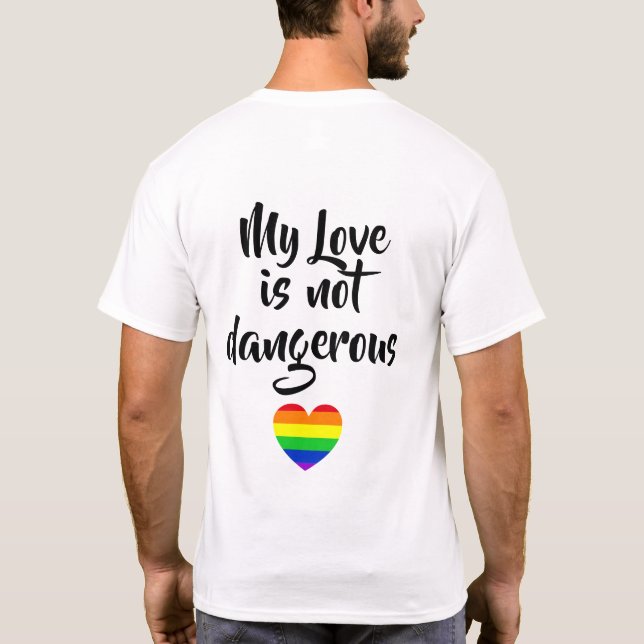 Camiseta #LGBT #love #primo #gay #lesbian #libertad #desfil (Reverso)