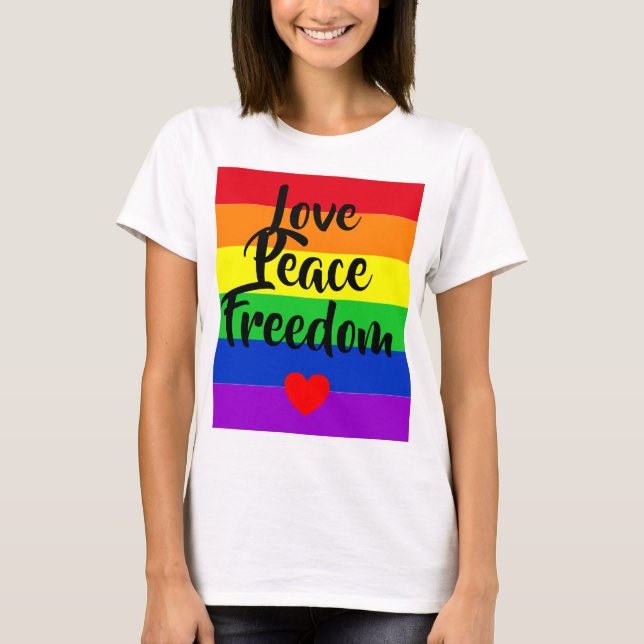 Camiseta #LGBT #love #primo #gay #lesbian #libertad #desfil (Anverso)