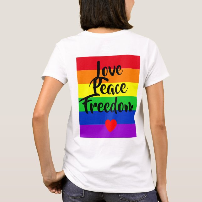 Camiseta #LGBT #love #primo #gay #lesbian #libertad #desfil (Reverso)