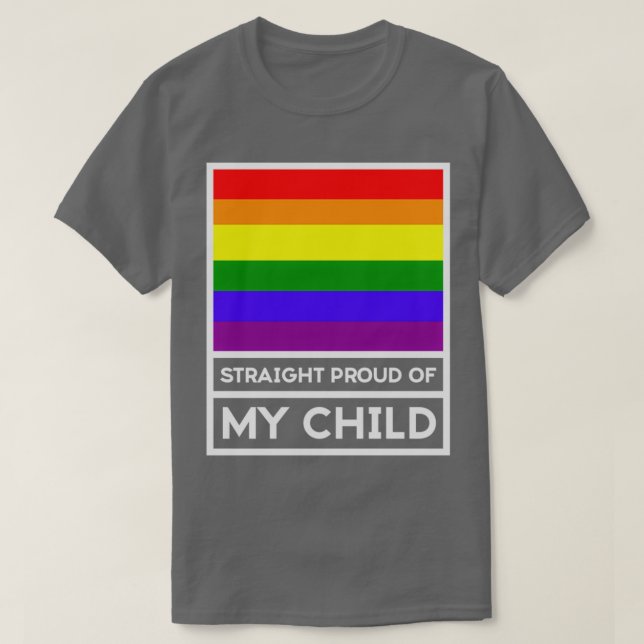 Camiseta LGBT LOVE Straight Proud of My Child Triblend (Diseño del anverso)