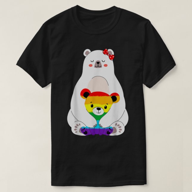 Camiseta LGBT Mama Bear Gay Pride Equal Rights Rainbow Moth (Diseño del anverso)