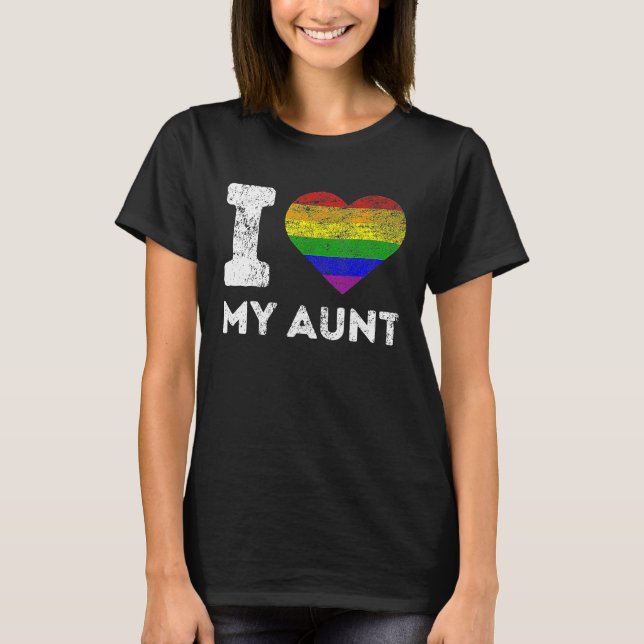 Camiseta LGBT Me Encanta Mi Tía Me Encanta Mi Impresionante (Anverso)