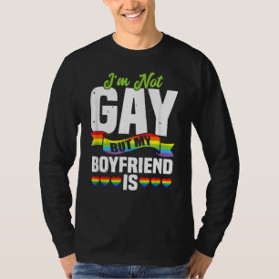 Camiseta Lgbt Mens No soy gay pero mi novio es