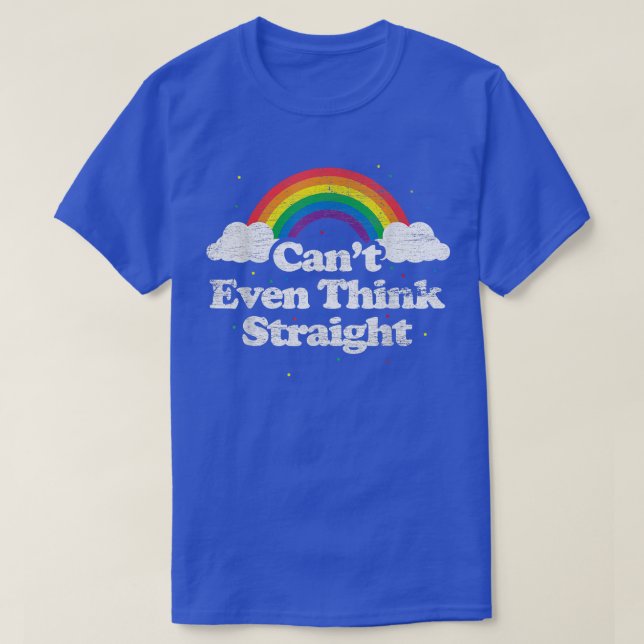 Camiseta LGBT ni siquiera puede pensar en el arcoiris direc (Diseño del anverso)
