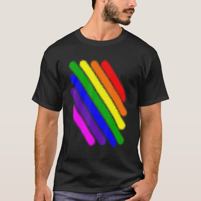 Camiseta Lgbt No Lgbt Recto Arcoiris Difundido Límites Lgbt (Anverso)