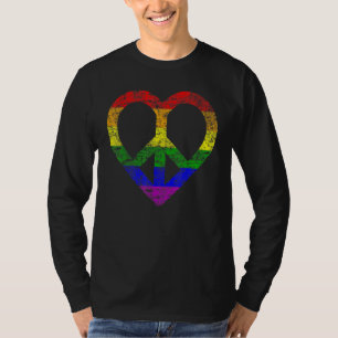 Camiseta Lgbt Orgullo Arcoiris Paz Lgbtq Apoyo Gay Lesbiana