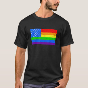 Camiseta Lgbt Orgullo Bandera Estadounidense Rey Negro Rein