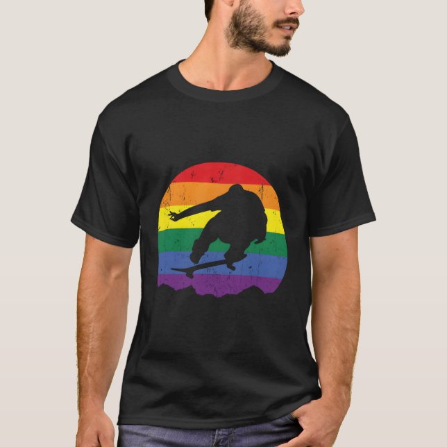 Camiseta Lgbt Orgullo Gay Movimiento Social Skateboard Skat (Anverso)