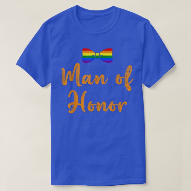 Camiseta Lgbt Orgullo Gay Partido Bachelor Hombre De Honor  (Diseño del anverso)