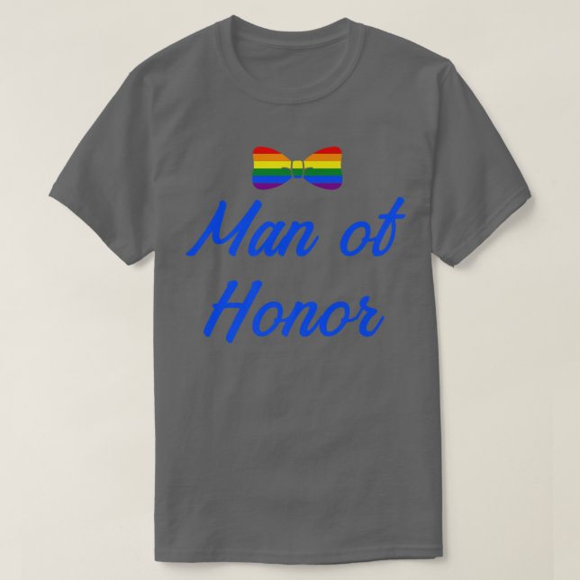 Camiseta Lgbt Orgullo Gay Partido Bachelor Hombre De Honor  (Diseño del anverso)