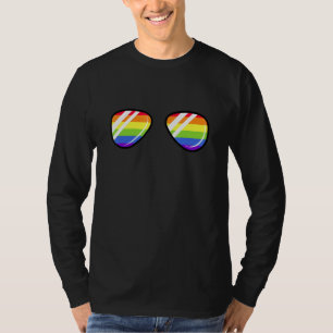 Camiseta Lgbt Orgullo Lesbiano Gay Gafas De Sol Arcoiris Lg