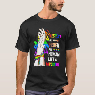 Camiseta Lgbt Orgullo Respeto A Todas Las Personas Toda La 