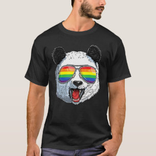 Camiseta Lgbt Pandas Gay Pride Month Rainbow Flag Lgbtq Sun