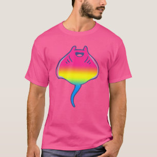 Camiseta Lgbt Pansexual Orgullo Sonriente Cara Stingray Pan