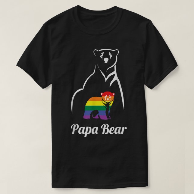 Camiseta LGBT: Papá lleva orgullo gay, igualdad de derechos (Diseño del anverso)