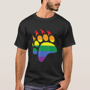 Camiseta Lgbt Papa Mens Gay Pride Mes - Paw Gay Bear 1