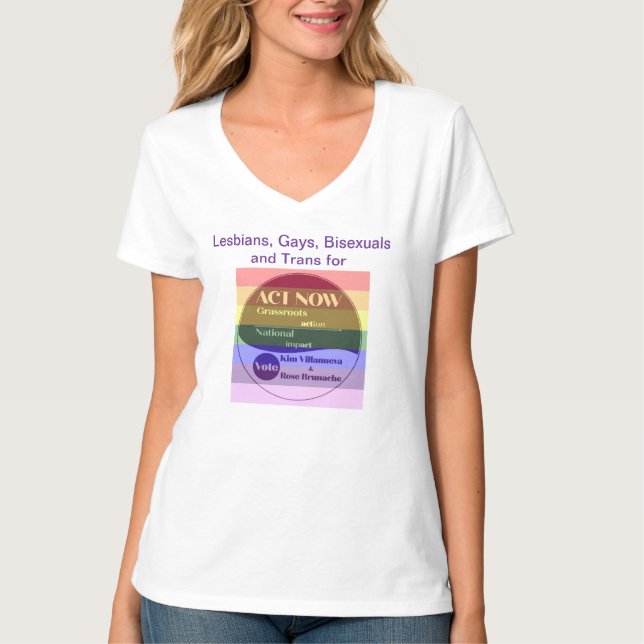 Camiseta LGBT para Kim-Rosa (Anverso)