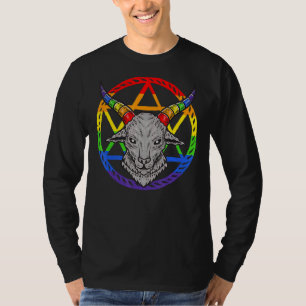 Camiseta Lgbt Pentagram Goat Gótico Lgbt
