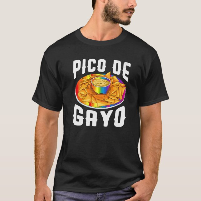 Camiseta Lgbt Pico De Gayo Orgullo Gay Arcoiris (Anverso)