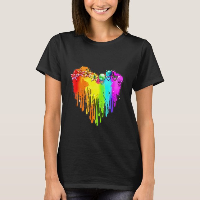 Camiseta Lgbt Planet Star Lgbt Orgullo Gay Les Bisexual (Anverso)