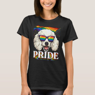 Camiseta Lgbt Poodle Gay Orgullo Lgbtq Bandera Arcoiris Sun
