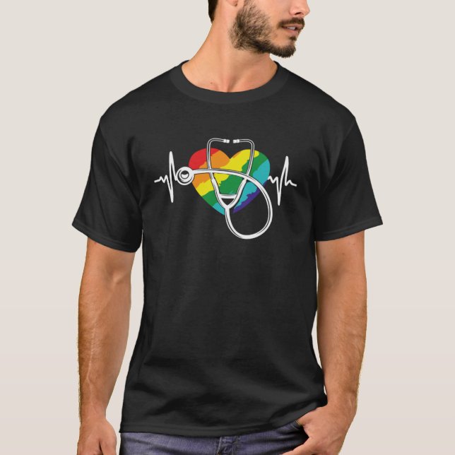 Camiseta LGBT Pride Awareness Month Nursing Practitioner Ga (Anverso)