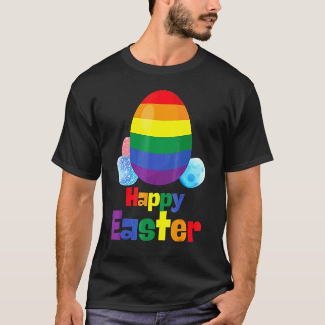 Camiseta Lgbt Pride Eggs Happy Easter (Anverso)
