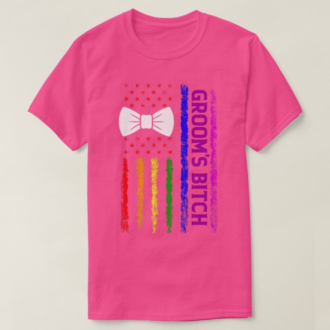 Camiseta LGBT Pride Gay Bachelor Party Engagement  (Diseño del anverso)