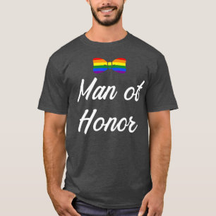 Camiseta Lgbt Pride Gay Bachelor Party Man Of Honor Engagem
