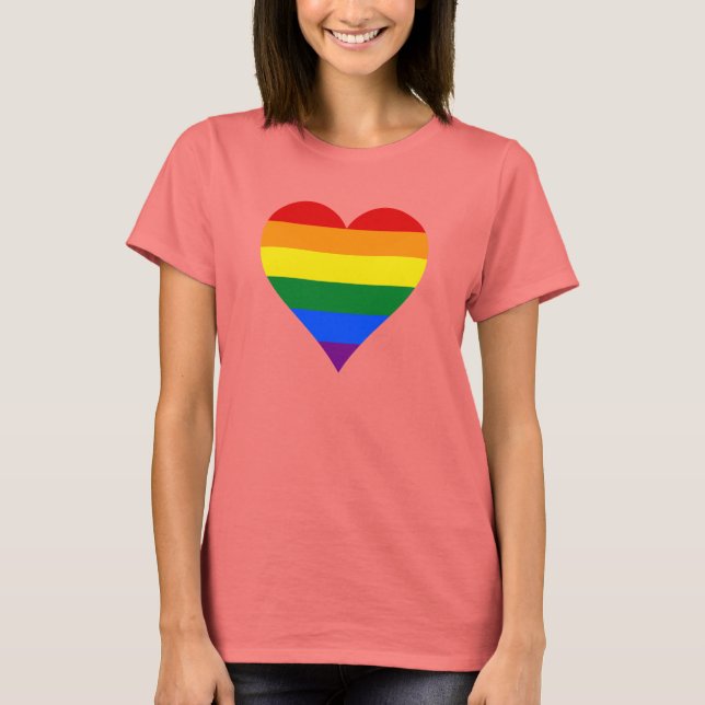 Camiseta LGBT pride heart T-Shirt (Anverso)
