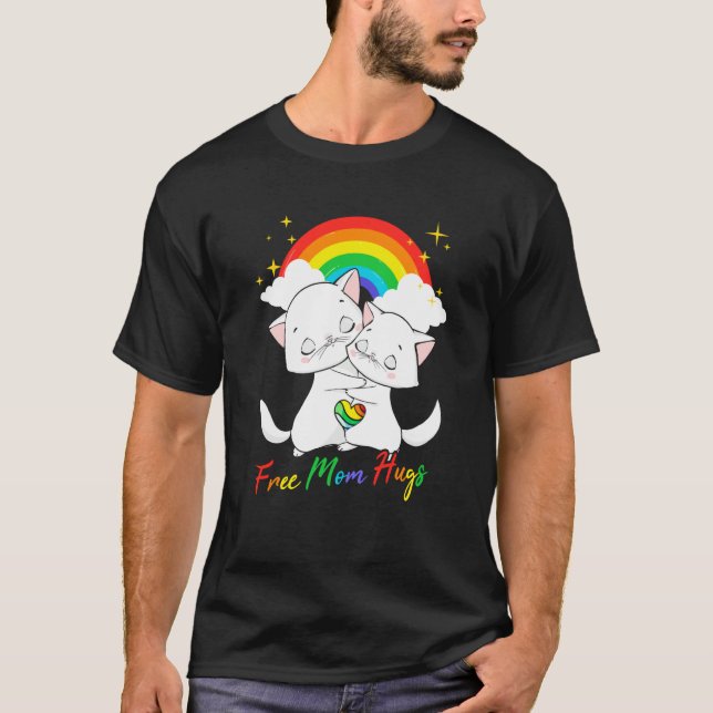 Camiseta LGBT Pride Month Free Mom Hugs (Anverso)