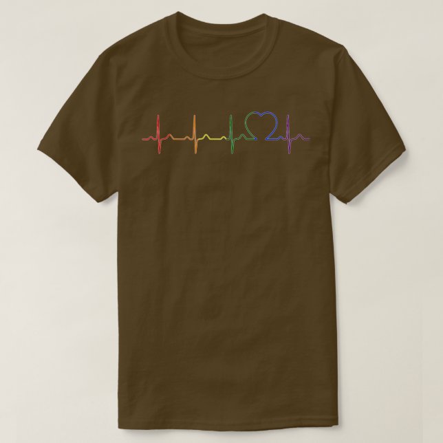 Camiseta Lgbt Pride Month Heartbeat Gay Pride Equality (Diseño del anverso)