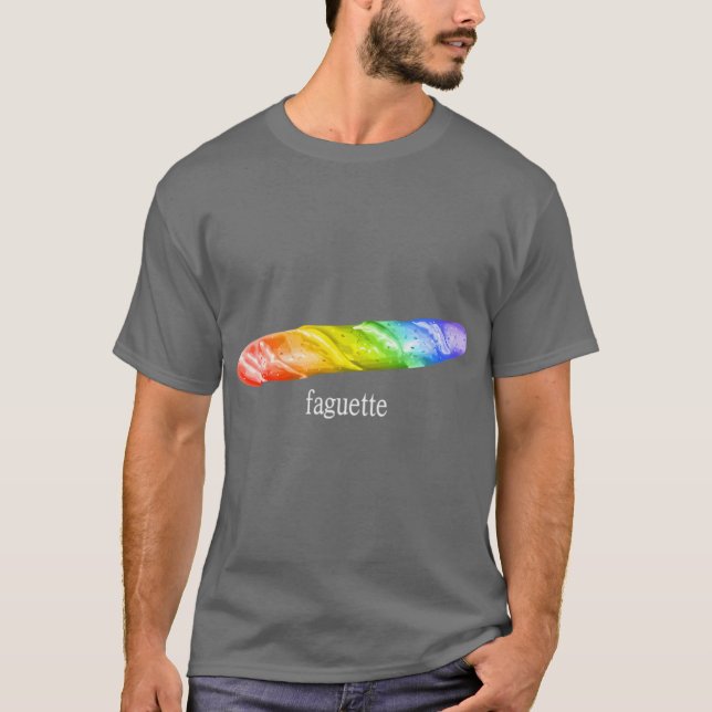 Camiseta Lgbt Rainbow Baguette Faguette Lgbt Bread retro (Anverso)