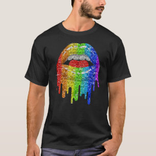 Camiseta Lgbt Rainbow Bling Ligera Lesbia Gay Bisexual