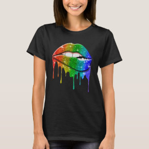 Camiseta Lgbt Rainbow Lips Orgullo Gay Homosexual Lesbiana