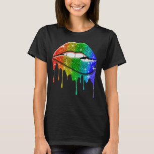 Camiseta Lgbt Rainbow Lips Orgullo Gay Homosexual Lesbiana