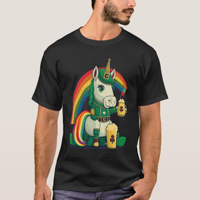 Camiseta LGBT Rainbow Supporter Gay St Patricks Day  1 (Anverso)