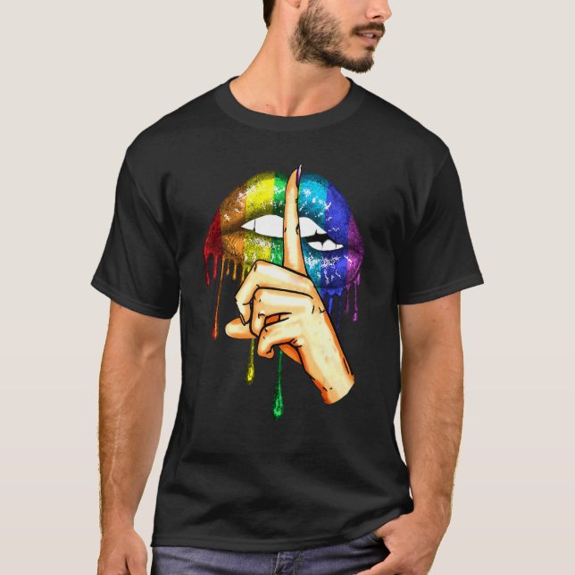 Camiseta Lgbt Rascando Los Límites Del Arcoiris Mano Orgull (Anverso)