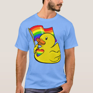 Camiseta LGBT Rubber Duck Rainbow Flag Pride Month