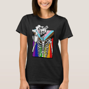 Camiseta Lgbt Skeleton Bebe Café Gay Transge Lgbtq Orgullo