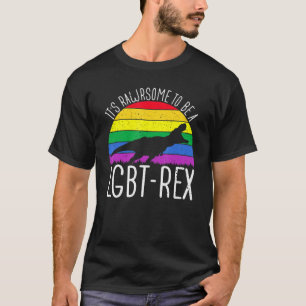 Camiseta Lgbt - T-Rex Orgullo Gay Dinosaurio Lesbiano Sunse