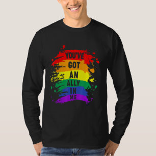 Camiseta Lgbt Tienes Un Aliado En Mí Lgbt Orgullo Orgullo M