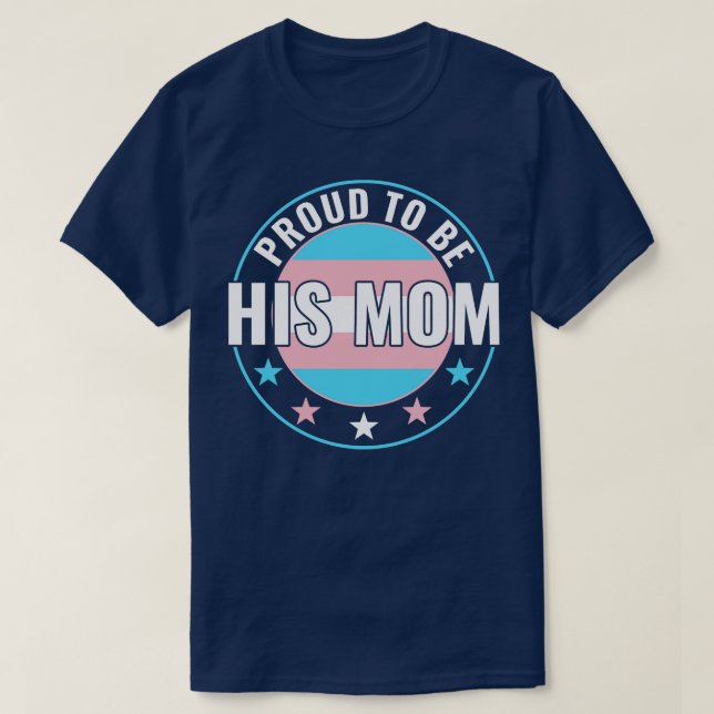 Camiseta LGBT transgénero Orgulloso de ser su madre Trans O (Diseño del anverso)