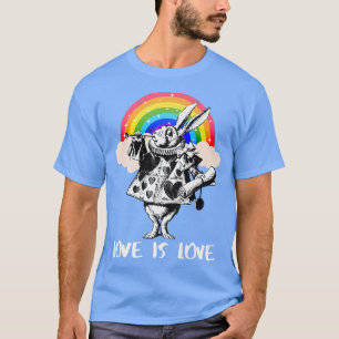 Camiseta LGBTQ Alice-In-Wonderland Conejo Blanco - El Amor 