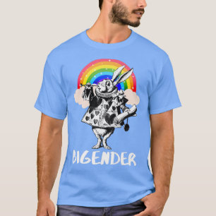 Camiseta LGBTQ Alice-In-Wonderland White Rabbit - Bigender